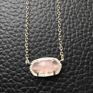 Kendra Scott Rose Quartz Elisa Necklace